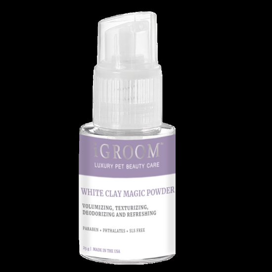 Igroom - Магически прах за кучета с бяла глина, 25 гр.